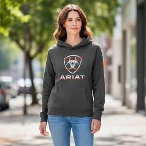 Ariat Charcoal Hoodie with Logo